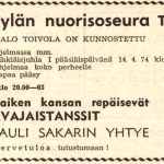 Nuorisoseurantalo Toivolaa Kiimingin Alakylässä oli kunnostettu ja 11.4.1974 oli aika ilmoittaa Rantapohjassa vihkiäisistä ja avajaistansseista.