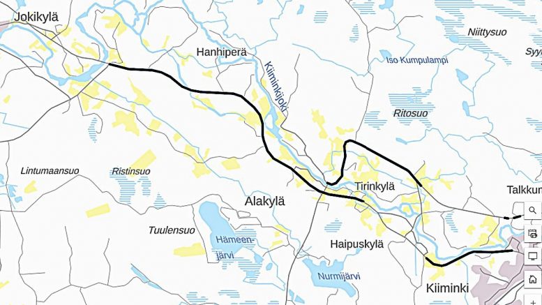 Kiiminkijoentien ja Takalontien korjausalueet. Kartta: Pohjois-Pohjanmaan ELY-keskus