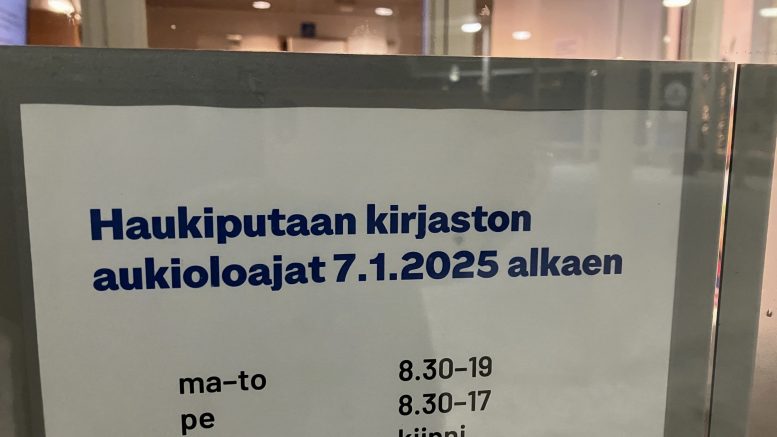 Haukiputaalla ja Kiimingissä toivotaan, että pääkirjastot olisivat avoinna lauantaisin.